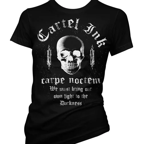 Embroidered Letters Carpe Noctem Women's T-Shirt