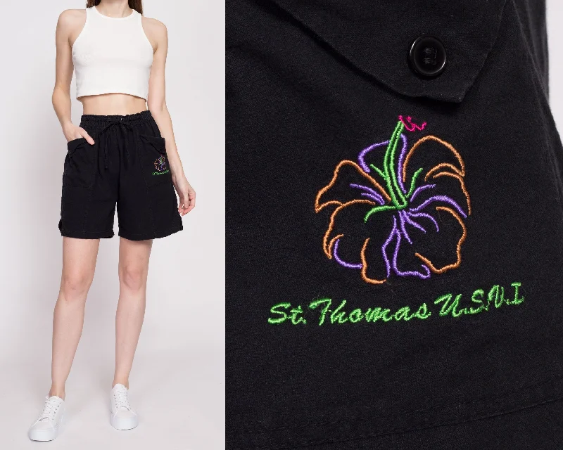 Fashionable And Versatile 90s St Thomas Virgin Islands Cotton Shorts - One Size