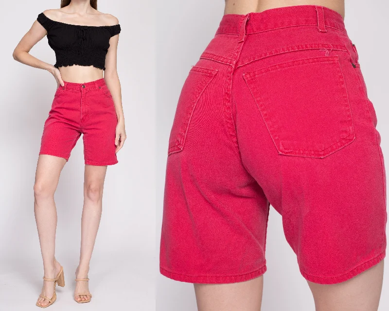 Fresh And Simple 90s Red High Waisted Jean Shorts - Extra Small, 25"