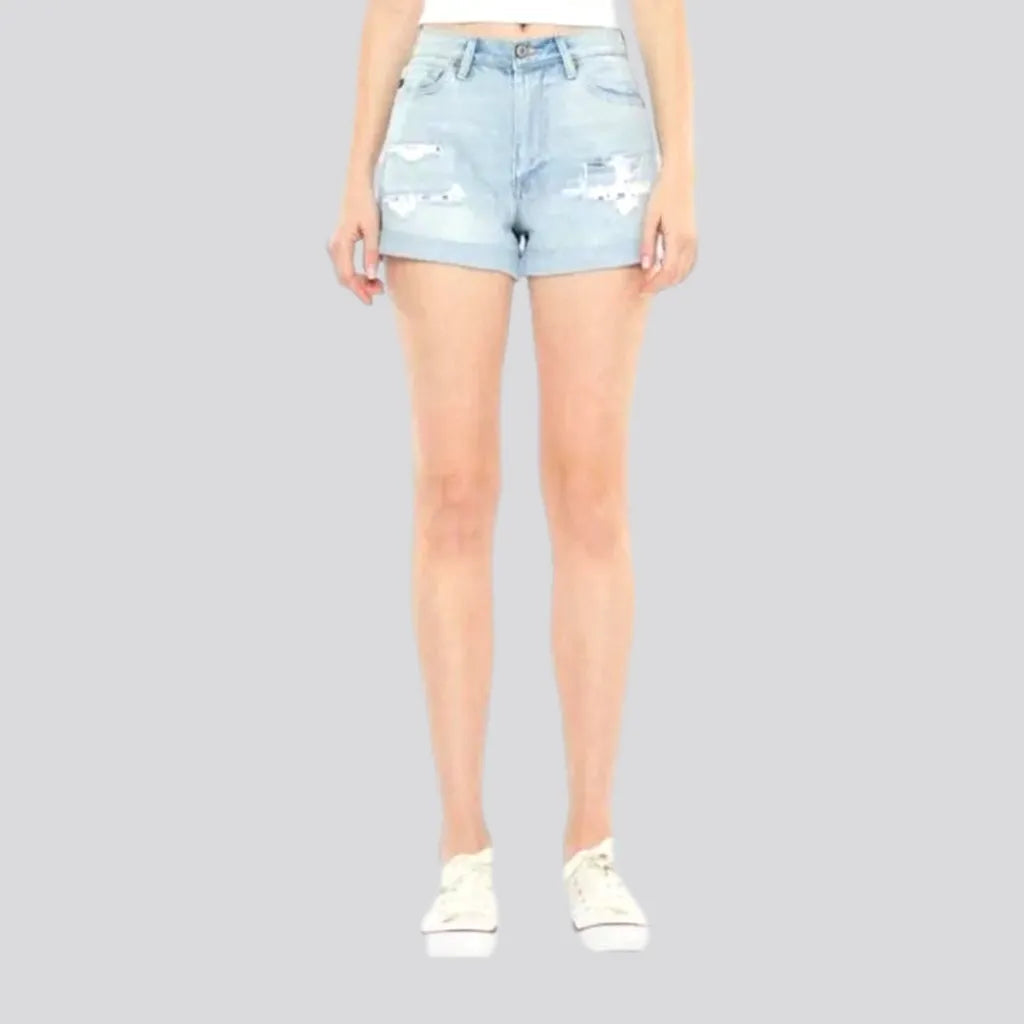 Exquisite Craftsmanship Grunge vintage women's denim shorts