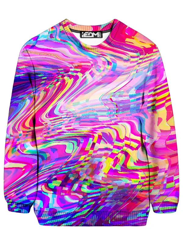 Romantic And Fresh Glitch Waves Sweatshirt