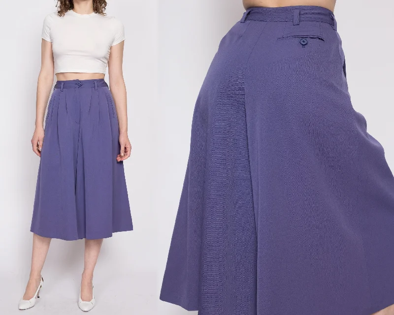 High-quality Styles 70s 80s Christian Aujard Lilac Purple High Waisted Culottes - Small, 25.75"