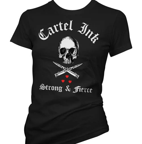 Exquisite Embroidery Strong and Fierce Women's T-Shirt