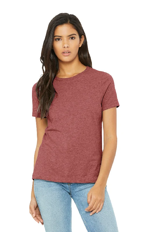 Urban Sense Bella + Canvas Womens CVC Short Sleeve Crewneck T-Shirt - Heather Mauve