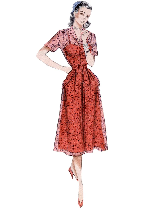 Double-sided Wear Butterick Vintage Dress B6956