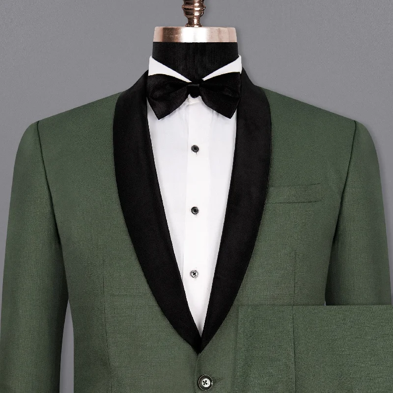 Design Perception Nandor Green Tuxedo Wool Rich Suit