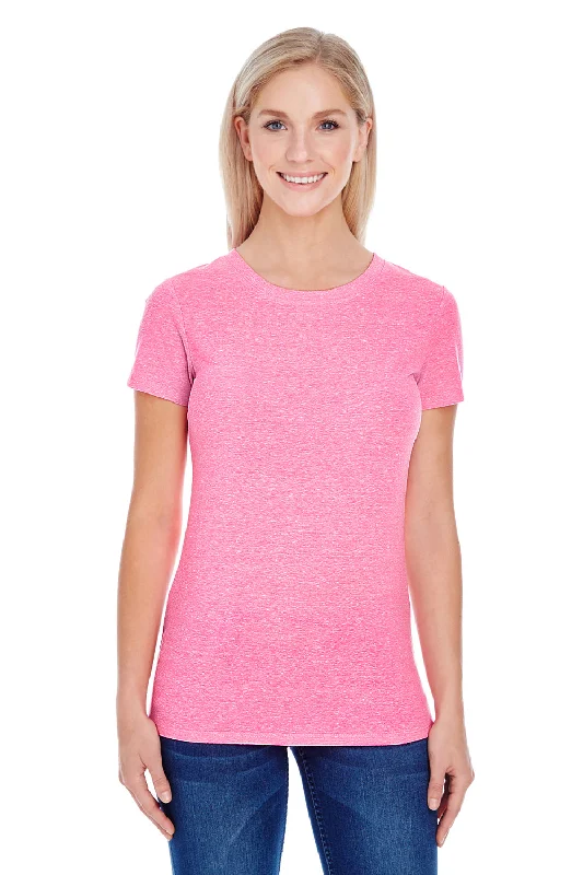 Soft And Comfortable Threadfast Apparel Womens Short Sleeve Crewneck T-Shirt - Neon Pink