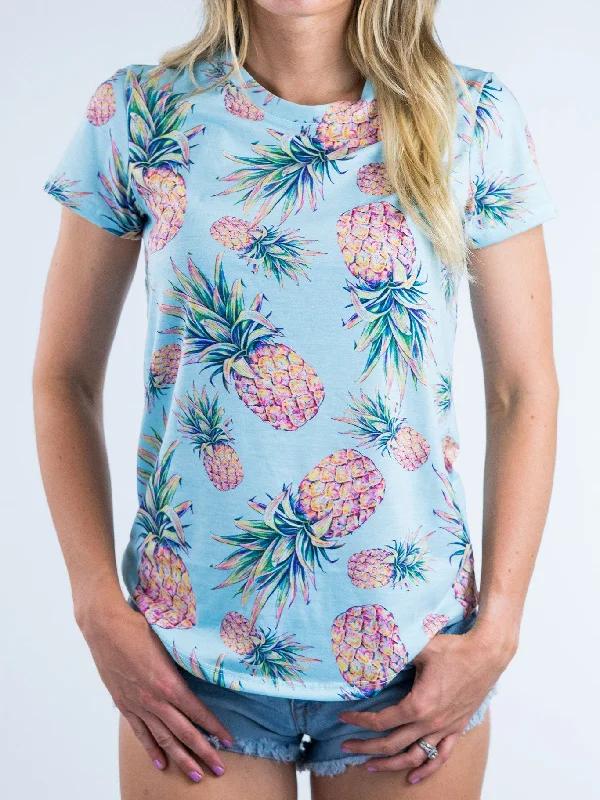 French Style Pastel Pineapple Women's Crew