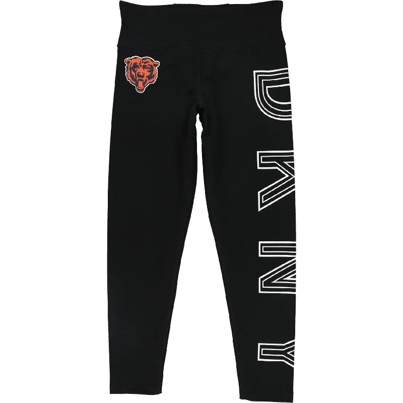 Cute Design DKNY Womens Chicago Bears Graphic Compression Athletic Pants, Black, Small