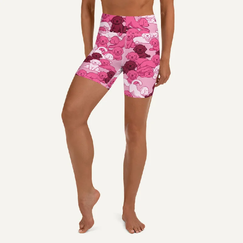 Boutique Recommendation Dogs Camouflage Pink High-Waisted Shorts