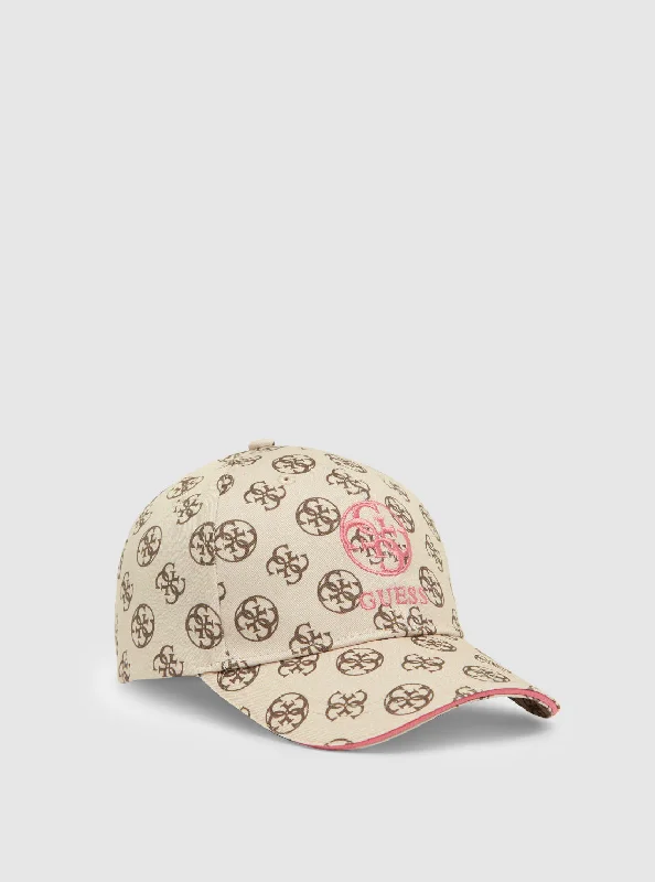 Lazy Home Beige Logo Olympe Baseball Cap