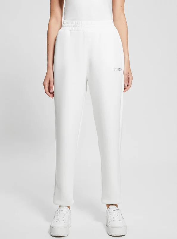 Bright Colors White Cecilia Scuba Pants