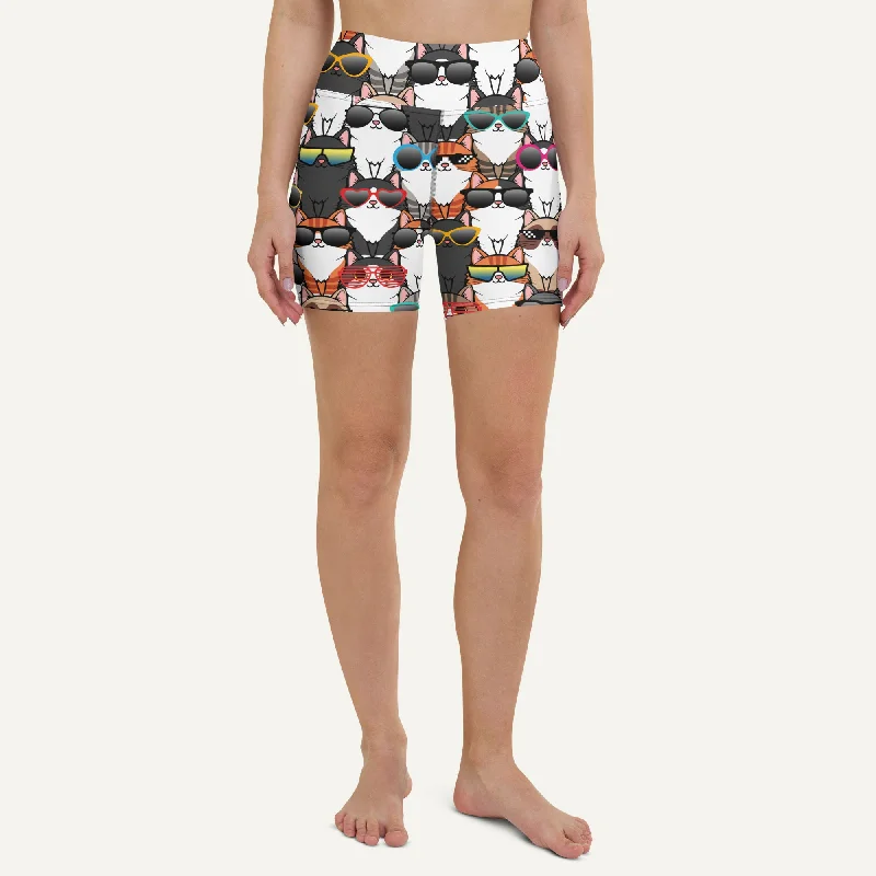 Classic Cool Cats High-Waisted Shorts