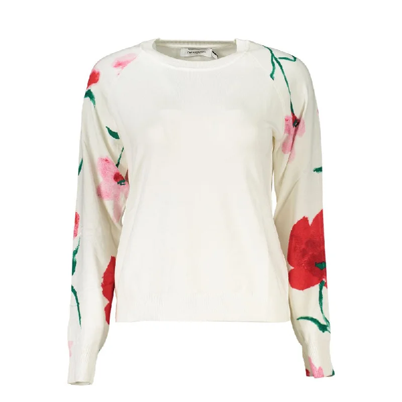 Desigual Elegant Crew Neck Sweater with Contrast Women's Details