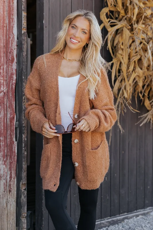 Sienna Fuzzy Button Down Cardigan | Pre Order