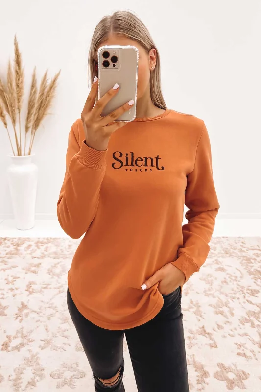 Dynamic Fashion Casual Pullover Staple Crew Orange