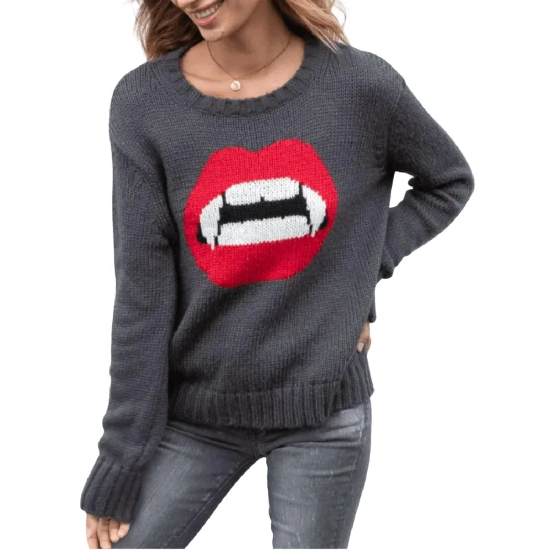 Vampire Crew Sweater In Bold Ink