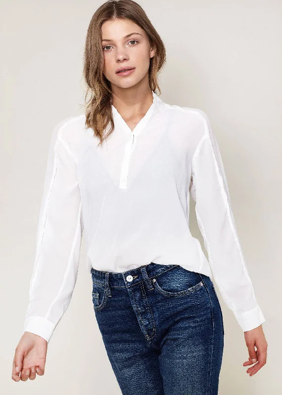 Women's Mandarin Collar Shirt Blouse