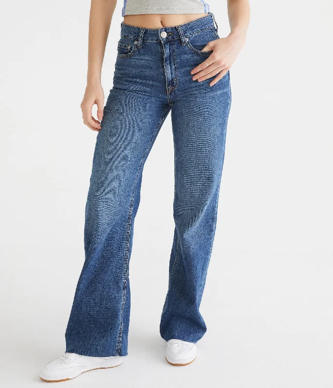 Aeropostale Women's '90S Super High-Rise Wide Leg Jean***