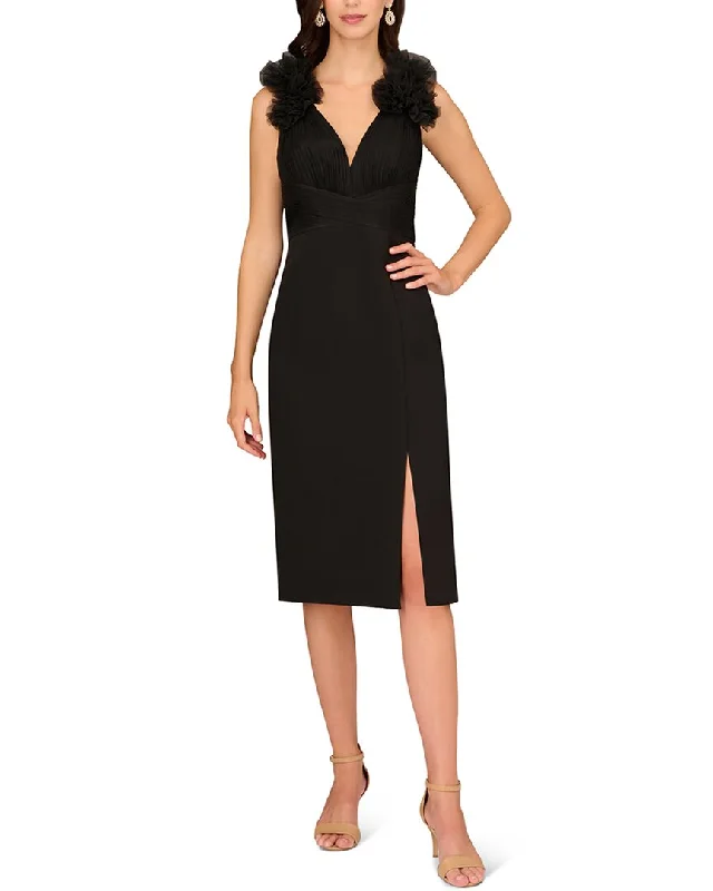 Age-reducing Style Aidan Mattox Combo Midi Dress