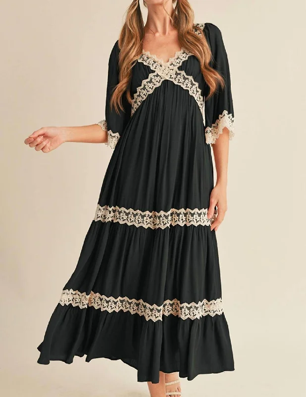 Fashion Must-have Eden Maxi Dress In Black