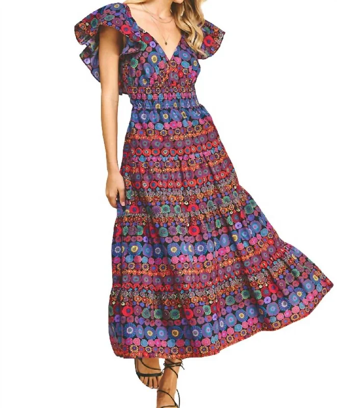 Dessert Matching Guinevere Dress In Blue/violet