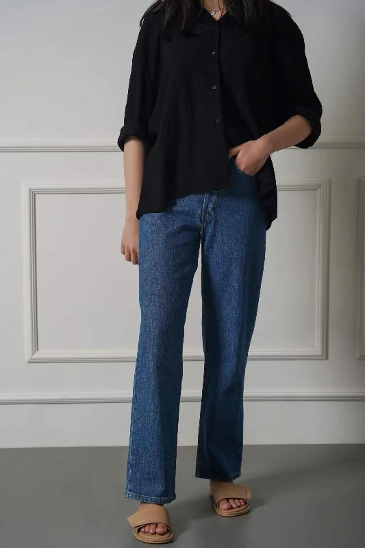 HIGH WAIST STRAIGHT JEANS