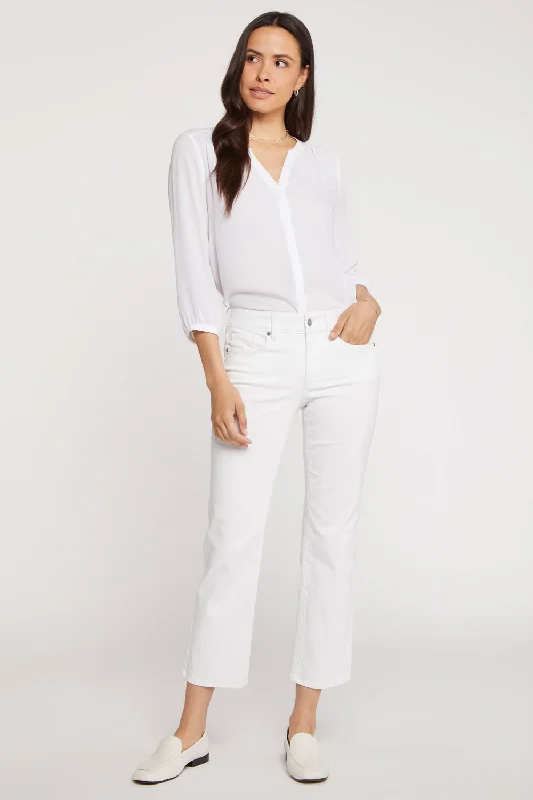 Marilyn Straight Ankle Jeans - Optic White