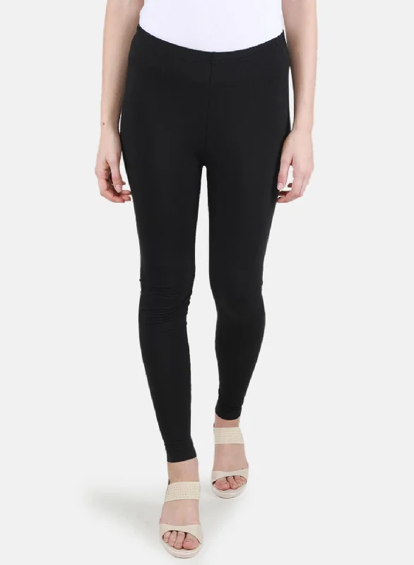 Women Black Solid Legging