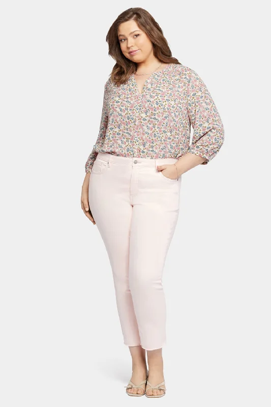 Sheri Slim Ankle Jeans In Plus Size - Carnation