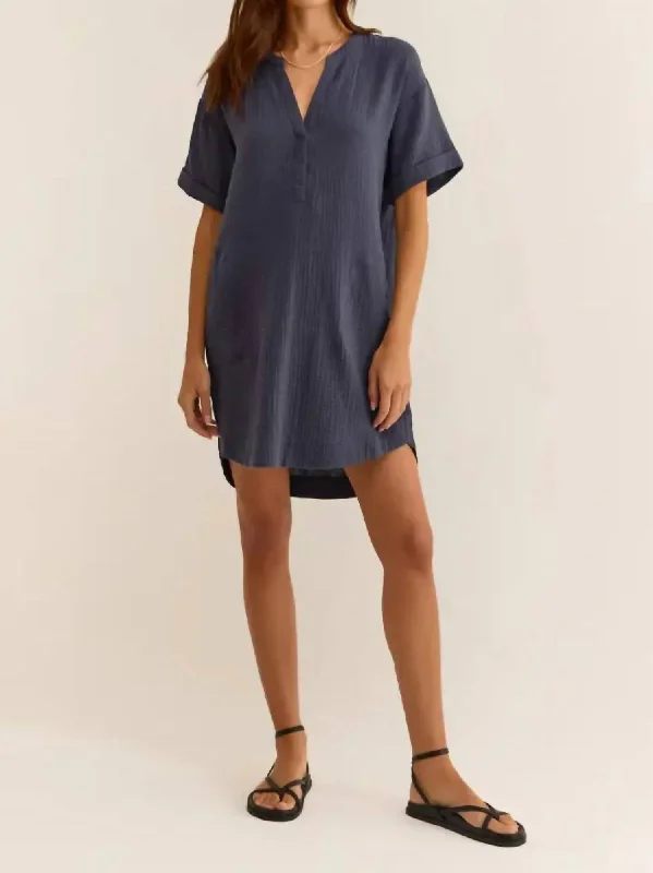 High-end Fabrics Talia Gauze Mini Dress In Supernova