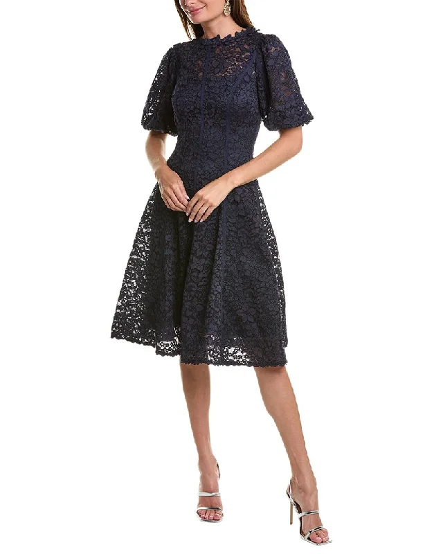 French Style Teri Jon by Rickie Freeman Lace A-Line Dress