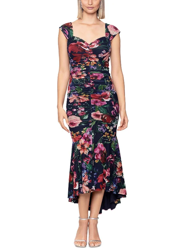 Celebrity Style Womens Floral Print Polyester Maxi Dress