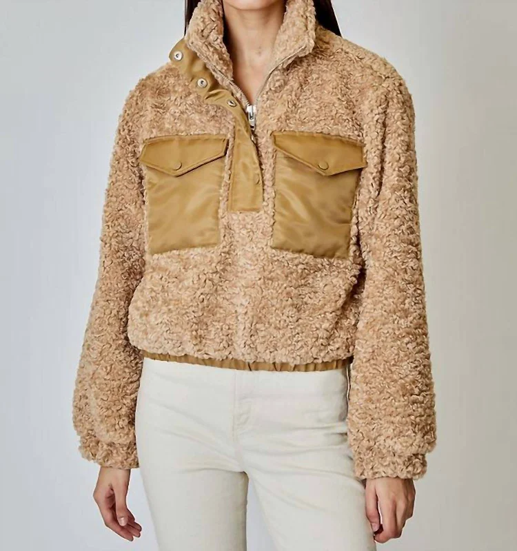 Maeve Pullover Jacket In Wheat