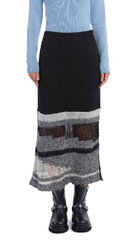 Mix Yarn Knit Skirt