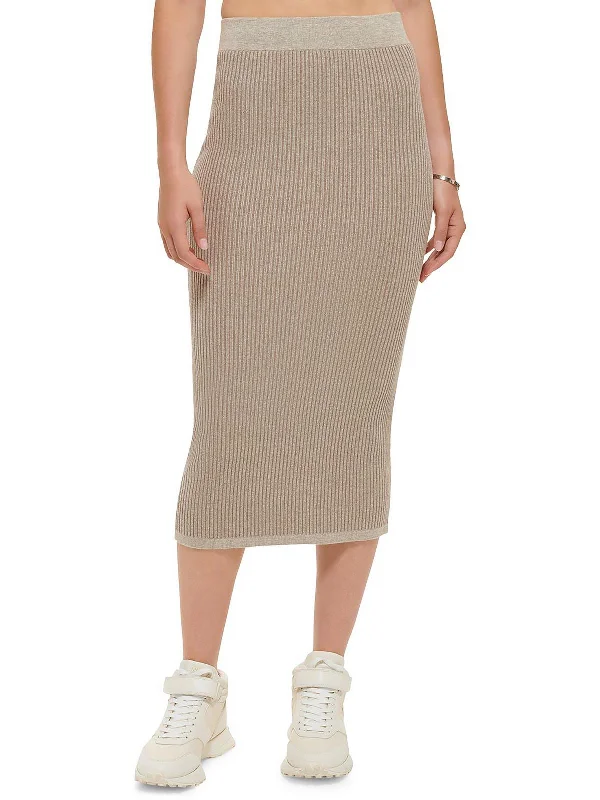 Womens Back Slit Long Pencil Skirt