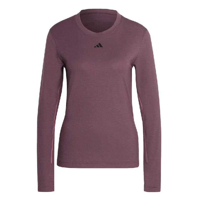 Classic Series Breathable sports top adidas - Women's Authentic Balance Yoga Studio Long Sleeve T-Shirt (HZ9077)