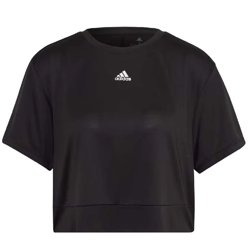 French Style Flexible gym top adidas - Women's Aeroready Studio Crop T-Shirt (HD8943)