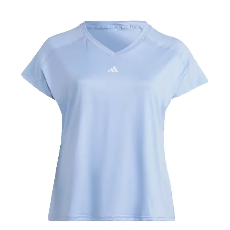 Celebrity Must-have Activewear set adidas - Women's Aeroready Train Essentials V-Neck T-Shirt (Plus Size) (HR7871)