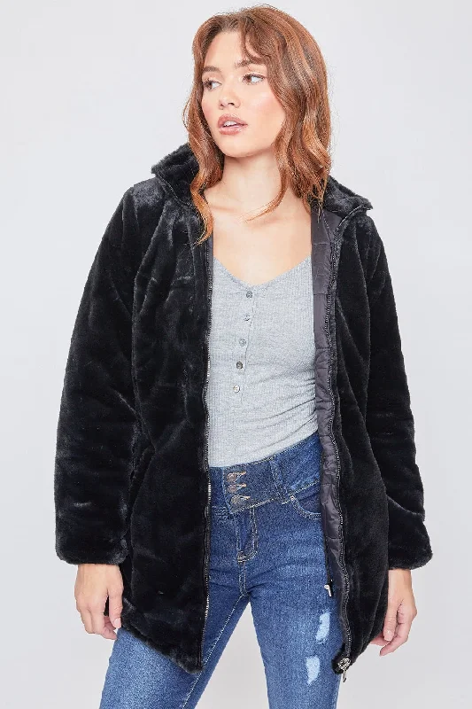 Women's Winter Faux Fur Reversible Jacket