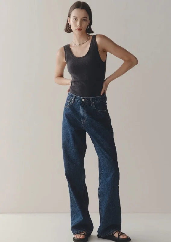 Wide Leg Jean Mid Blue