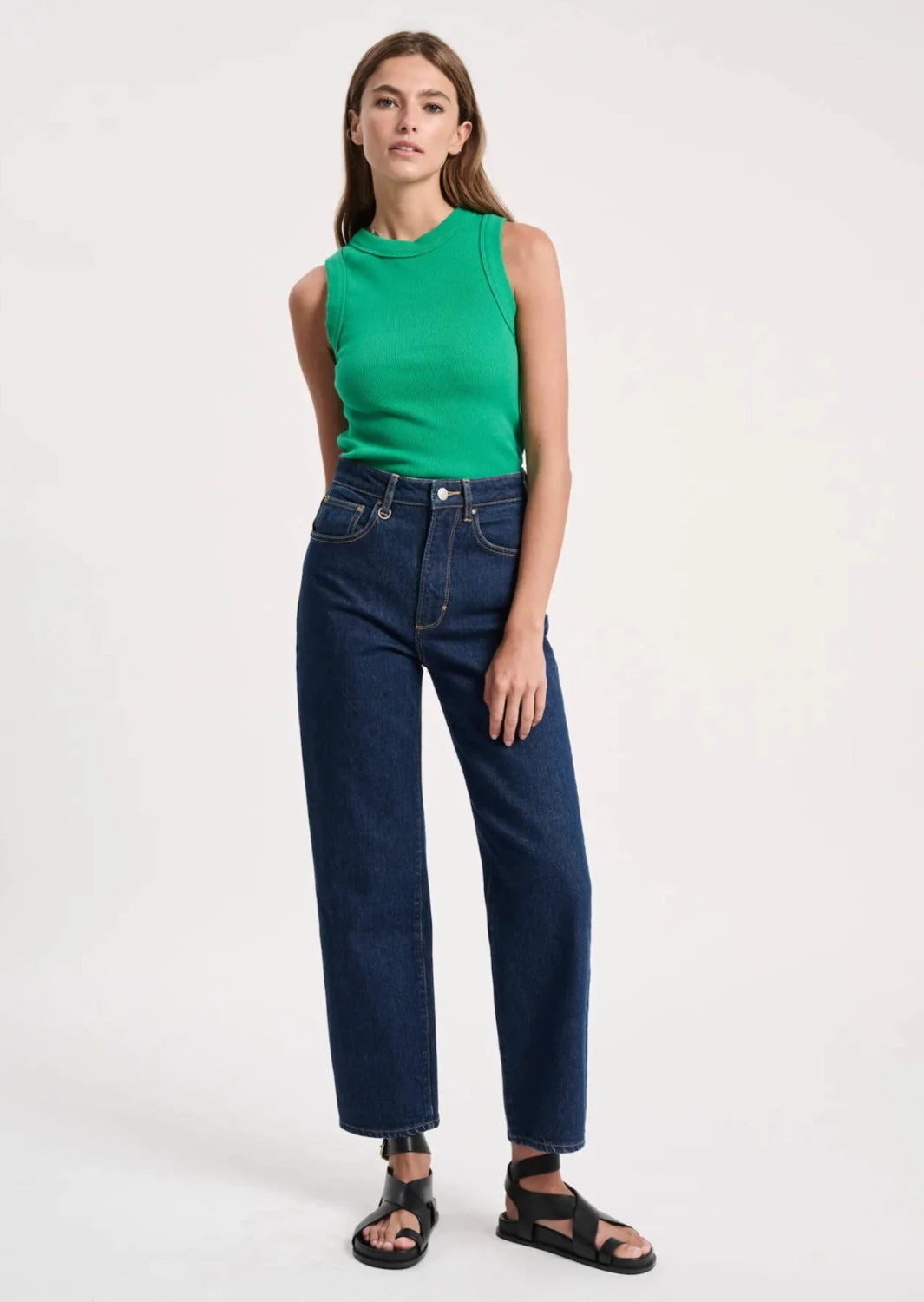 Edie Cropped Straight Rinse