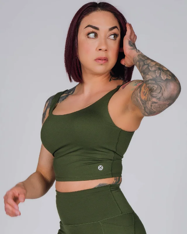 Design And Tailoring Training shorts Women's Classic Crop Top - O.D. Green